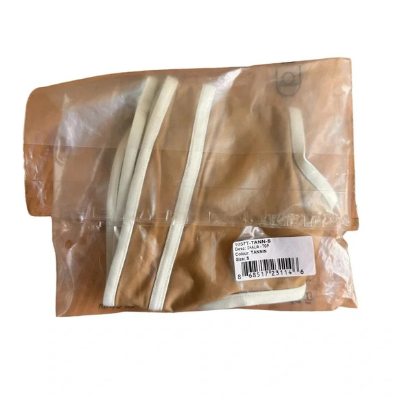 Stone Fox swim women’s top bikini dhalia tannin tan beige size Small NWT - Picture 8 of 8
